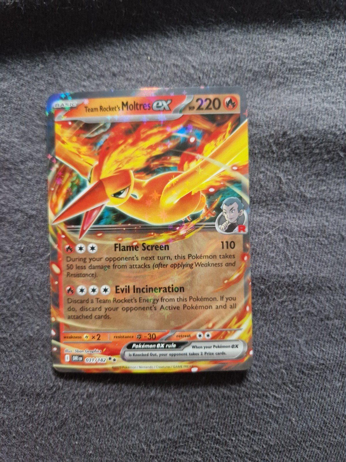 Team Rocket's Moltres EX 220 HP Pokémon Kaart, Hobby en Vrije tijd, Verzamelkaartspellen | Pokémon, Ophalen of Verzenden, Gebruikt