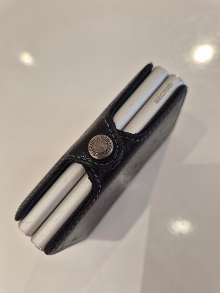 Zo goed als nieuwe Secrid Miniwallet zwart leer, Overige merken, Leer, Zwart, Ophalen of Verzenden