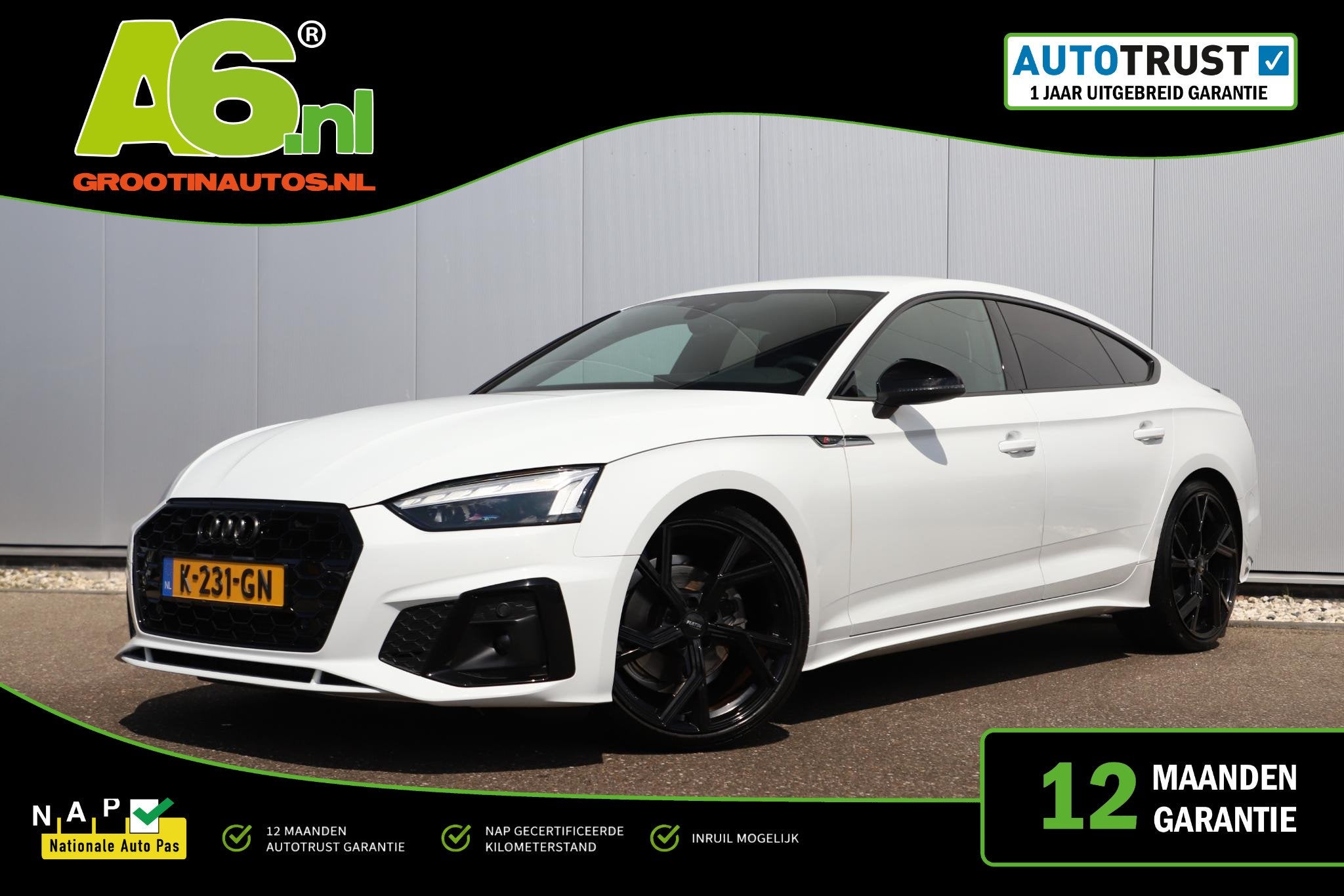 Audi A5 Sportback 35 TFSI S edition Sport 150PK Facelift NAP, Automatische klimaatregeling, Gebruikt, 4 cilinders, Alcantara