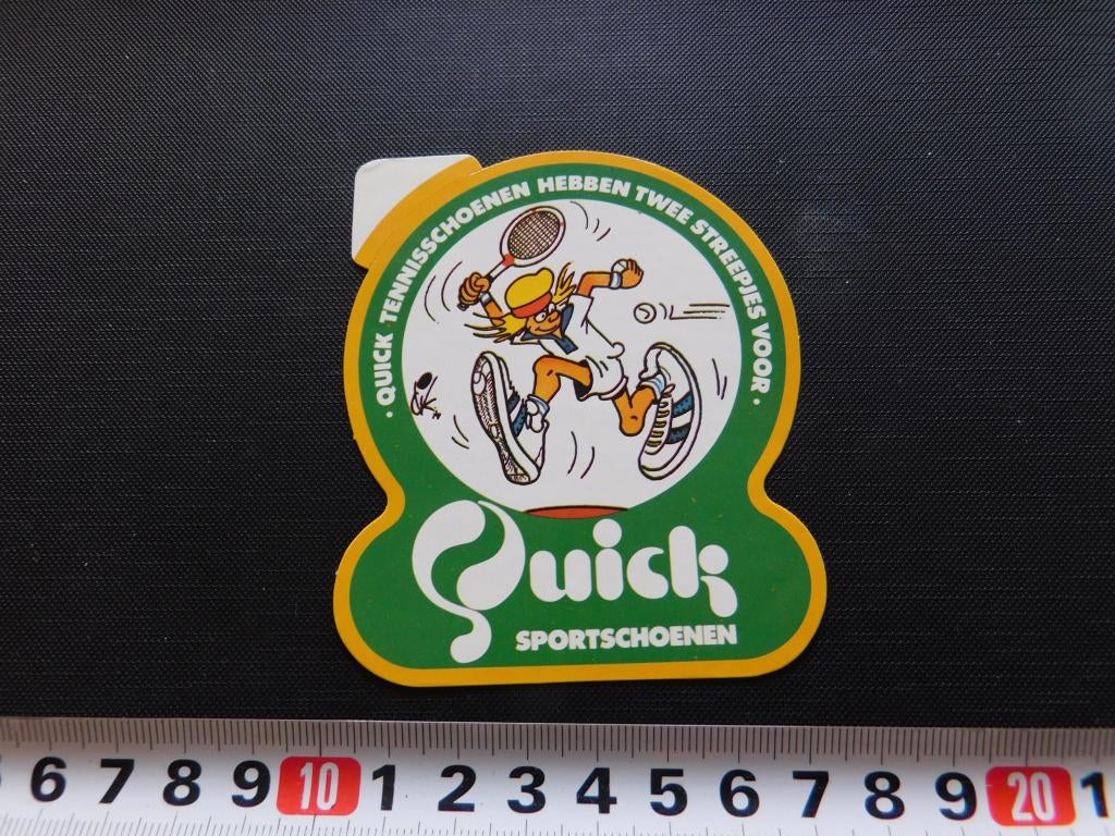 sticker Strip Dik Brynesteyn QUICK Tennisschoenen, Ophalen, Zo goed als nieuw
