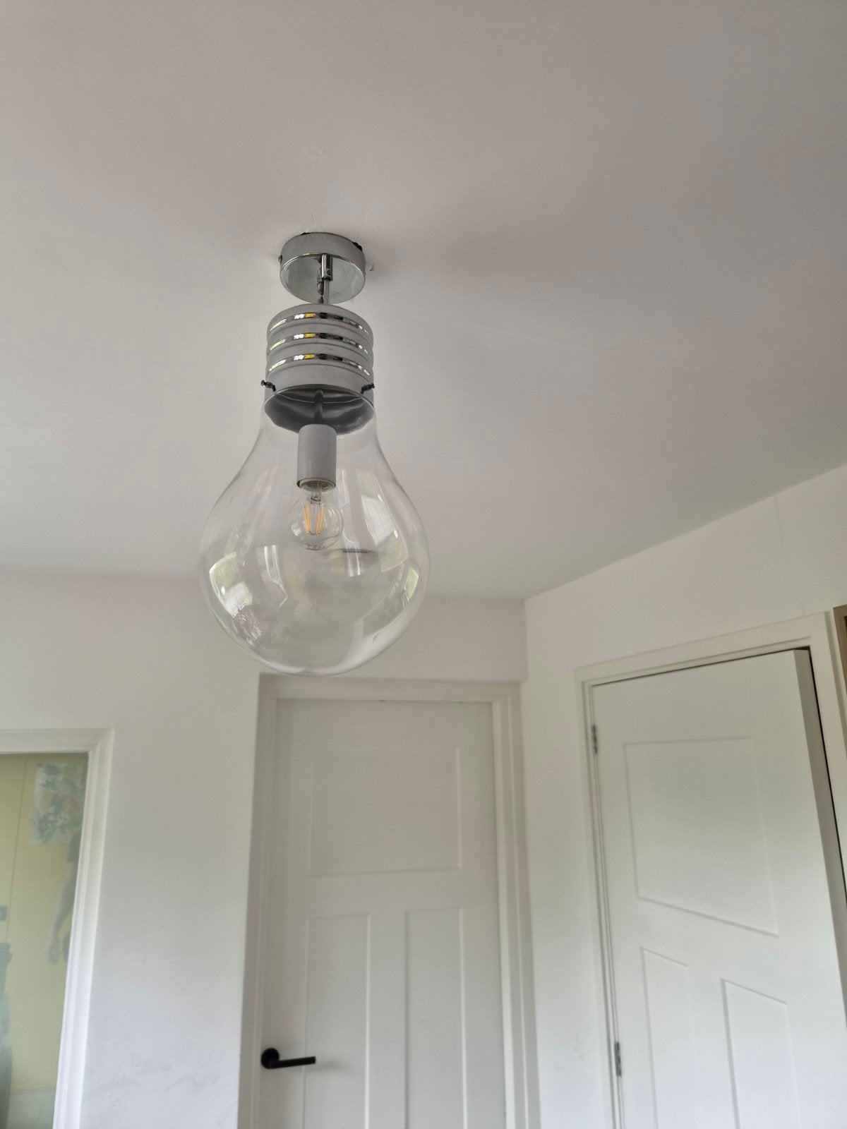 hanglamp lampenbol, Huis en Inrichting, Ophalen, Gebruikt, Glas, E27 (groot)