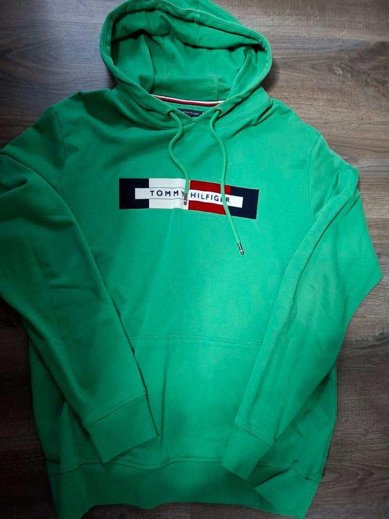 Tommy hilfiger hoody mt XXL, Ophalen of Verzenden, Zo goed als nieuw, Maat 56/58 (XL), Blauw