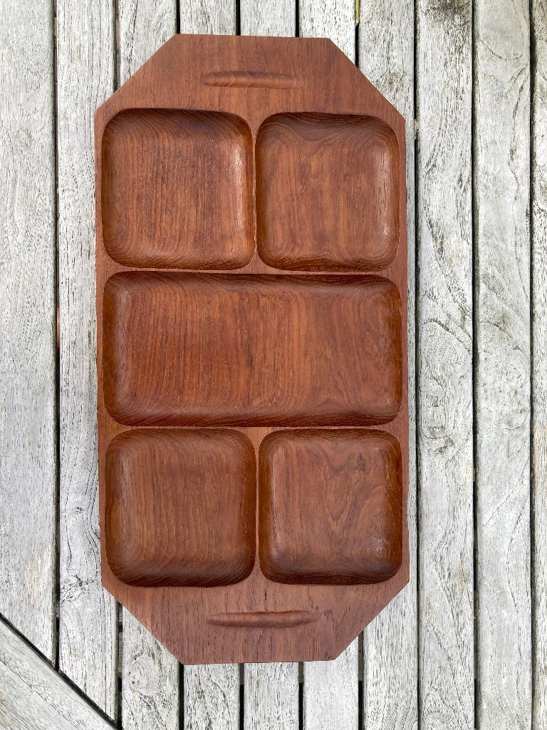 Vintage Teakhouten Dienblad Tapas Schaal serveerschaal, Huis en Inrichting, N, Ophalen of Verzenden, N, Rechthoekig