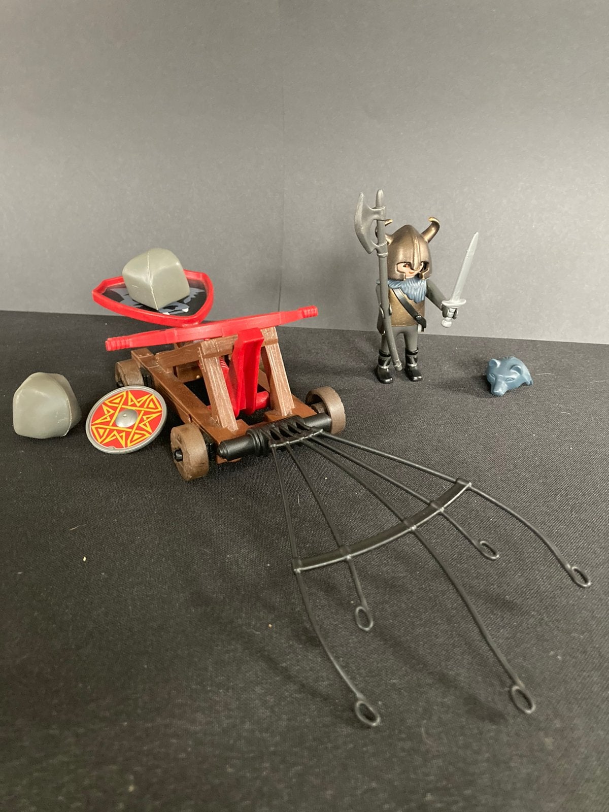 Playmobil katapult met wolvenridder, Ophalen of Verzenden, Zo goed als nieuw