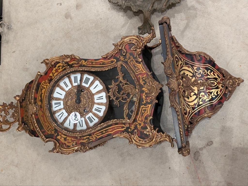 Console klok 75 cm. Boulle €475., Antiek en Kunst, Ophalen