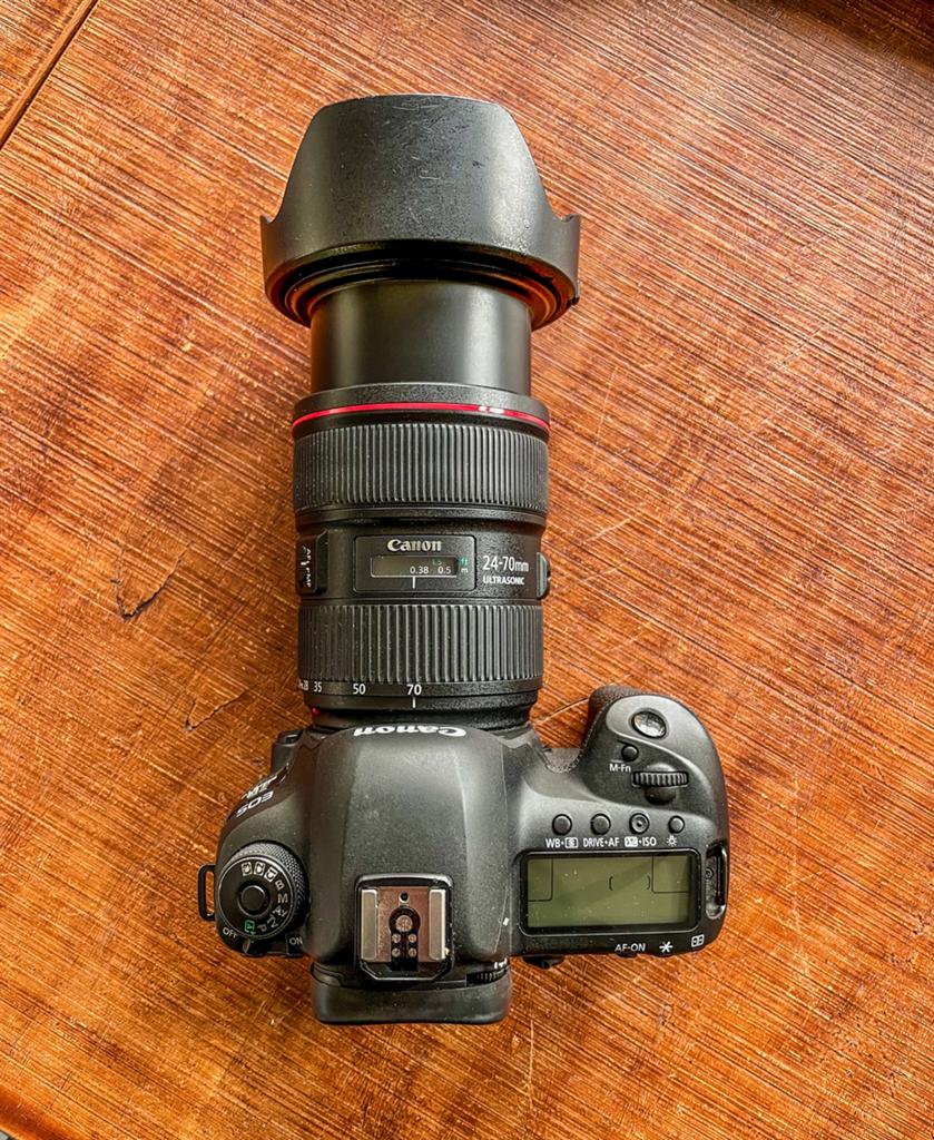Canon EOS 5 D Mark iv + zoom lens EF 24-70mm 2,8 USM II, Ophalen, Zo goed als nieuw, Telelens, Zoom