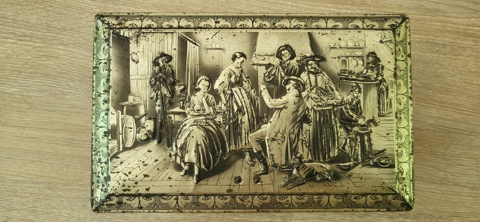 Vintage koektrommel/ sigarendoos rond 1930-1950, Ophalen of Verzenden