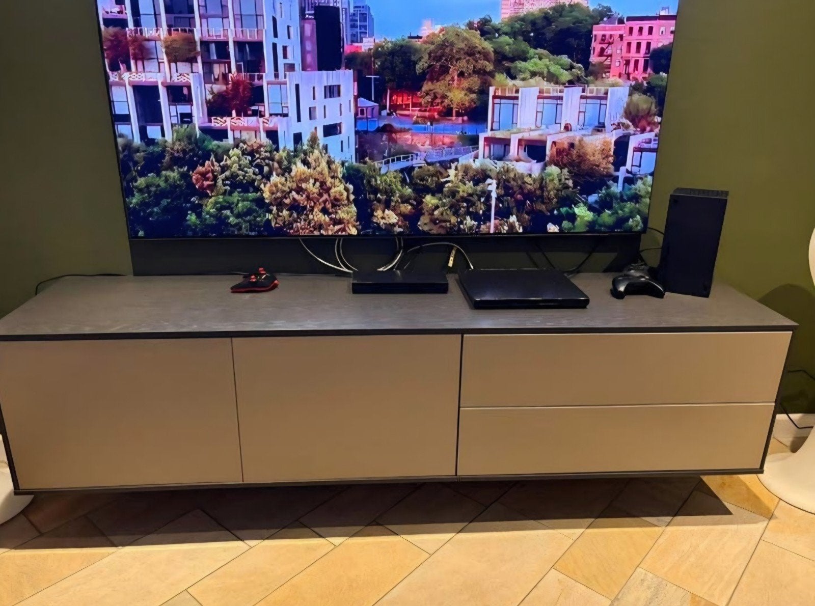 Zwevend TV meubel merk musterring, Ophalen, Zo goed als nieuw, 200 cm of meer, Minder dan 100 cm