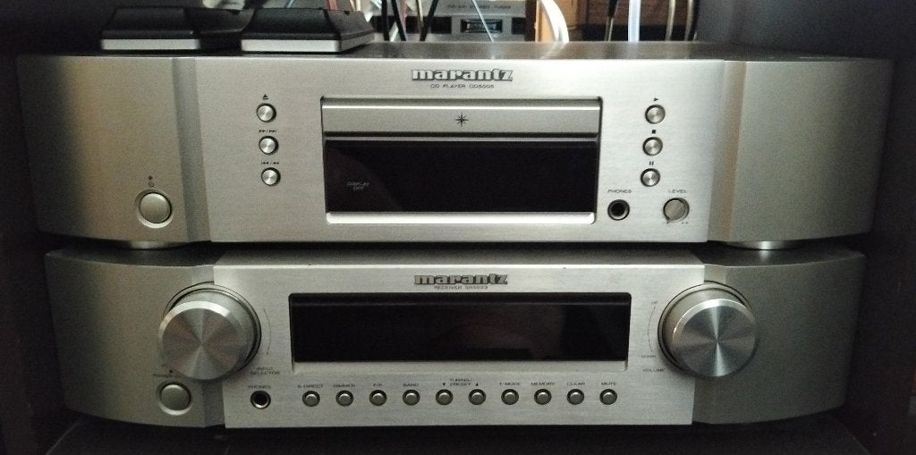 Set van Marantz SR5023 receiver en CD5005 CD-speler, Gebruikt, Losse componenten, Cd-speler, Ophalen