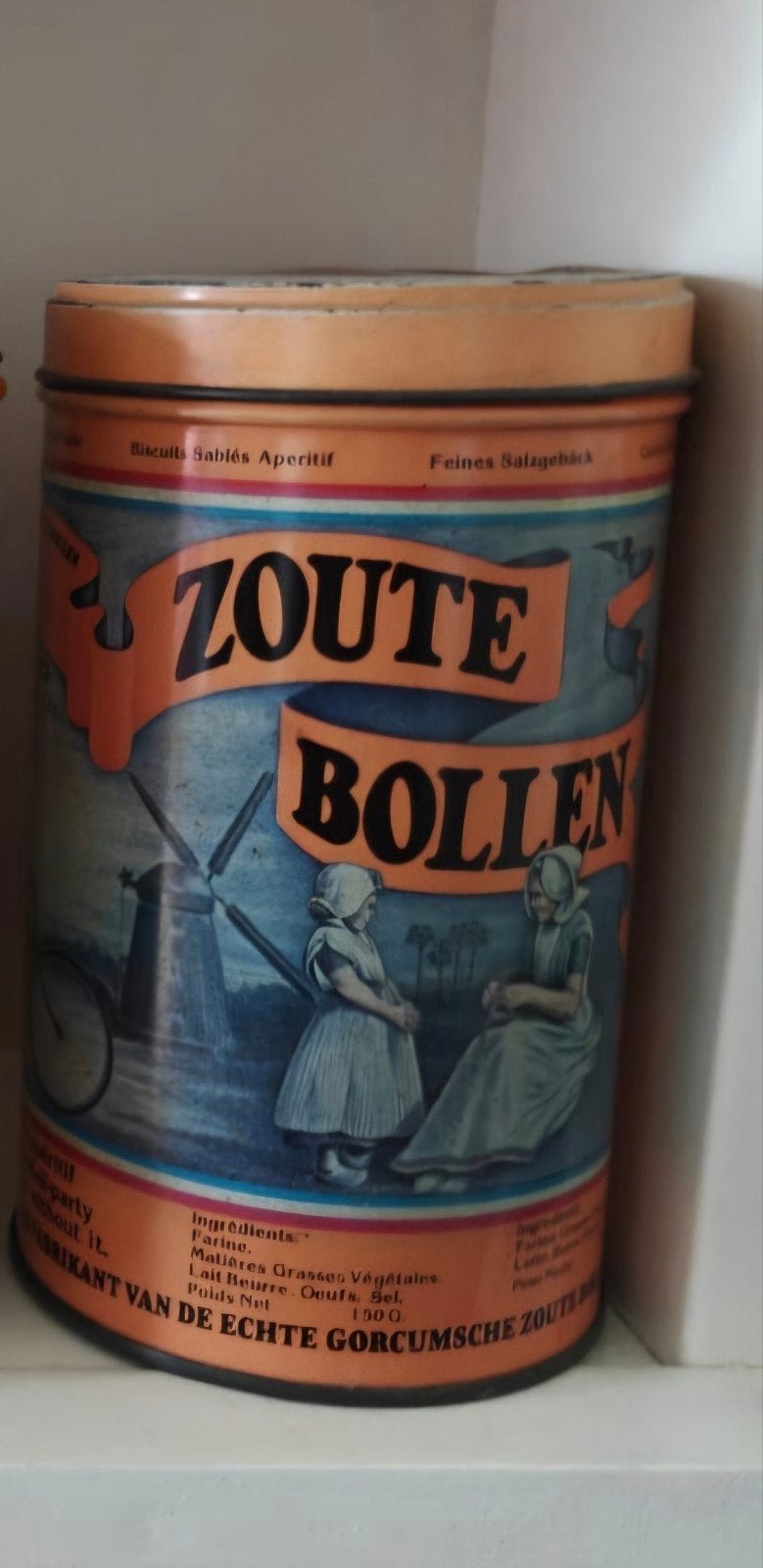 Vintage blik 'Zoute Bollen' van Gorkum, Ophalen of Verzenden