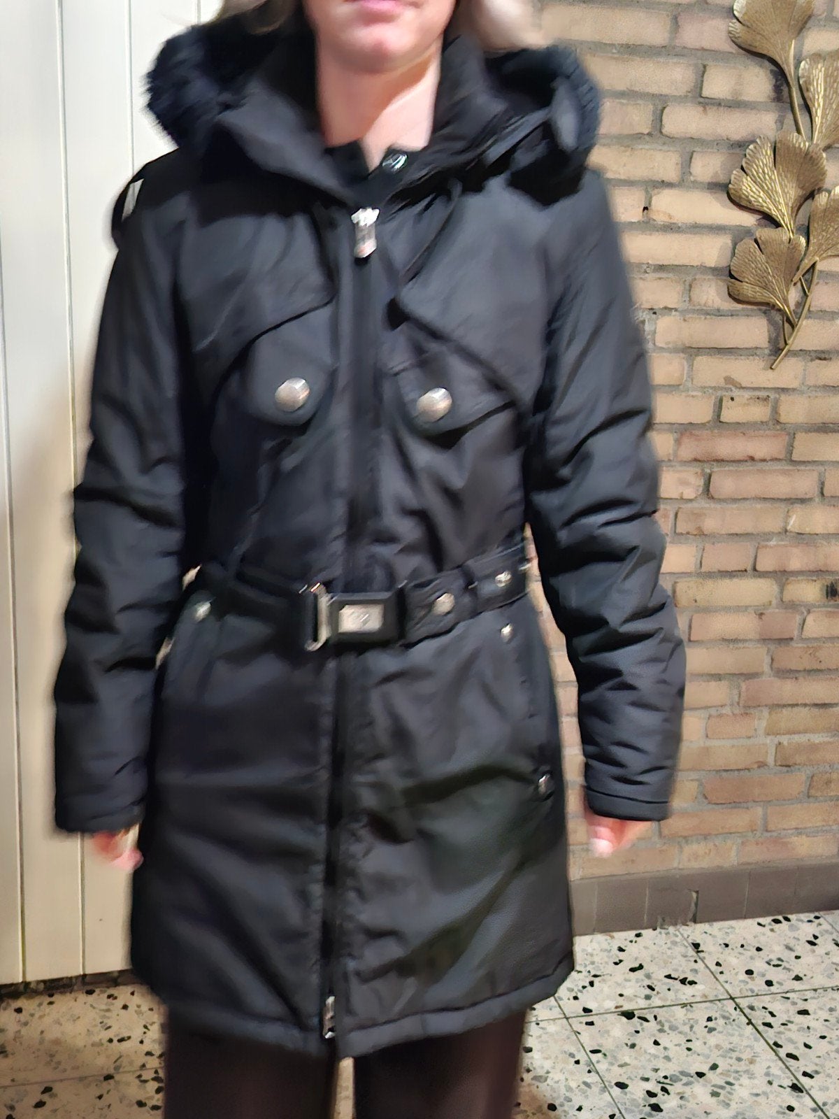 Wellensteyn Skyline winterjas met bontkraag, Wellensteyn, Zwart, Ophalen of Verzenden, Maat 36 (S)