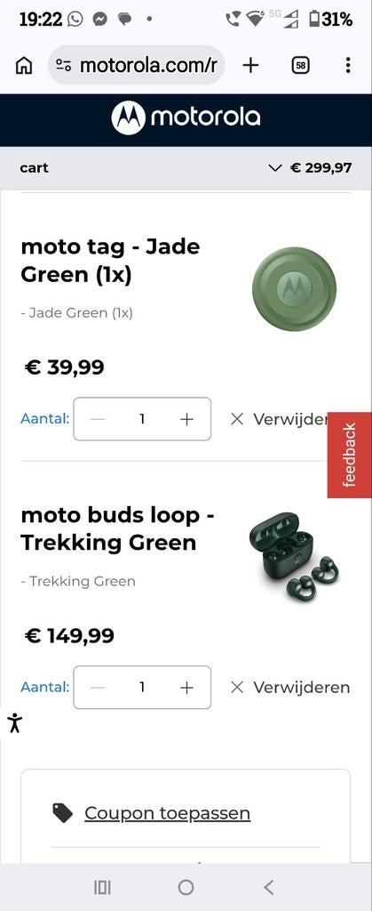 Te koop aangeboden nieuwe Motorola oortjes en gps tracker., Zwart, Bluetooth, Nieuw, Ophalen of Verzenden