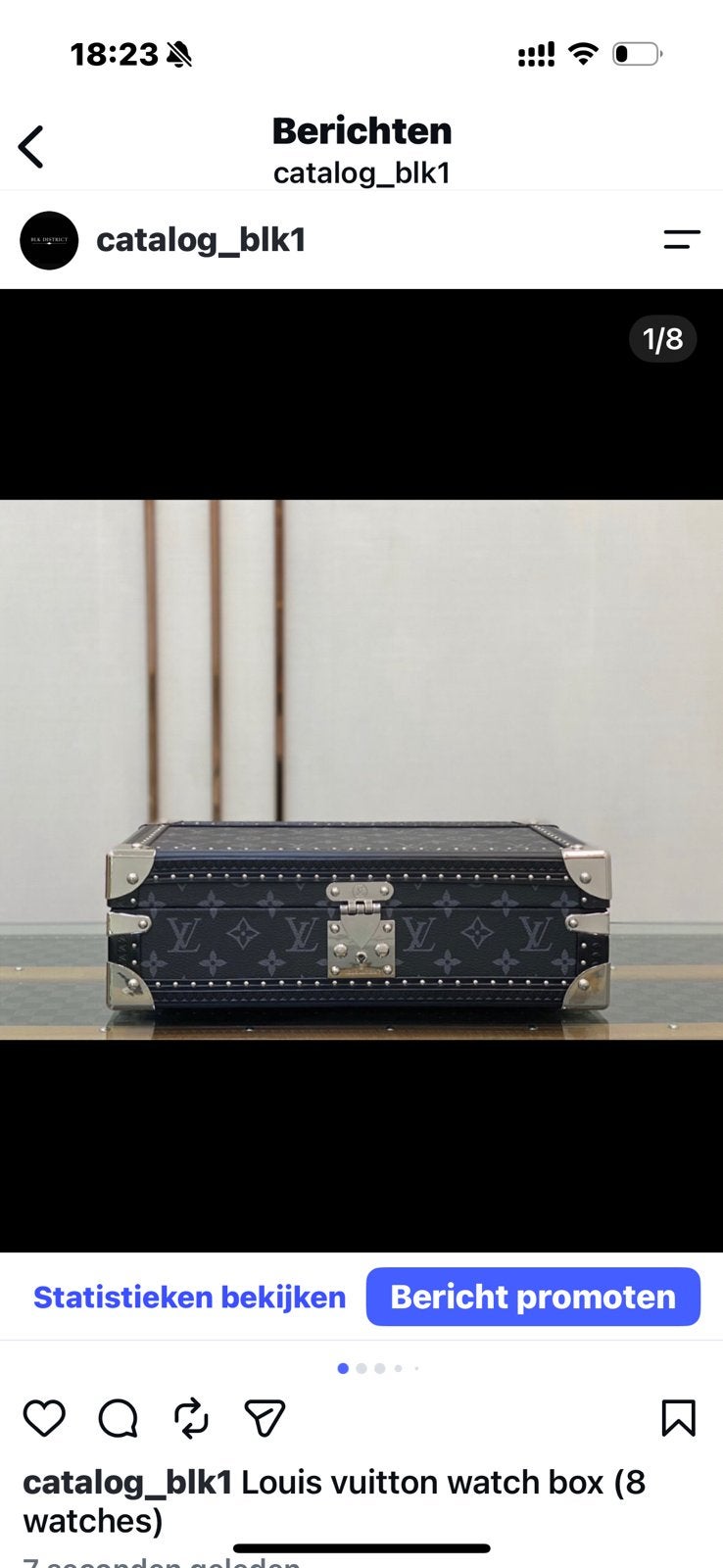 Louis vuitton lv watchbox horloge doos opbergdoos, Ophalen of Verzenden, Zo goed als nieuw, Bruin, Handtas