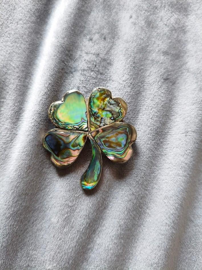 Klavertje vier broche ‘’Alpaca Mexico’’, Overige materialen, Overige kleuren, Minder dan 4 cm, Ophalen of Verzenden