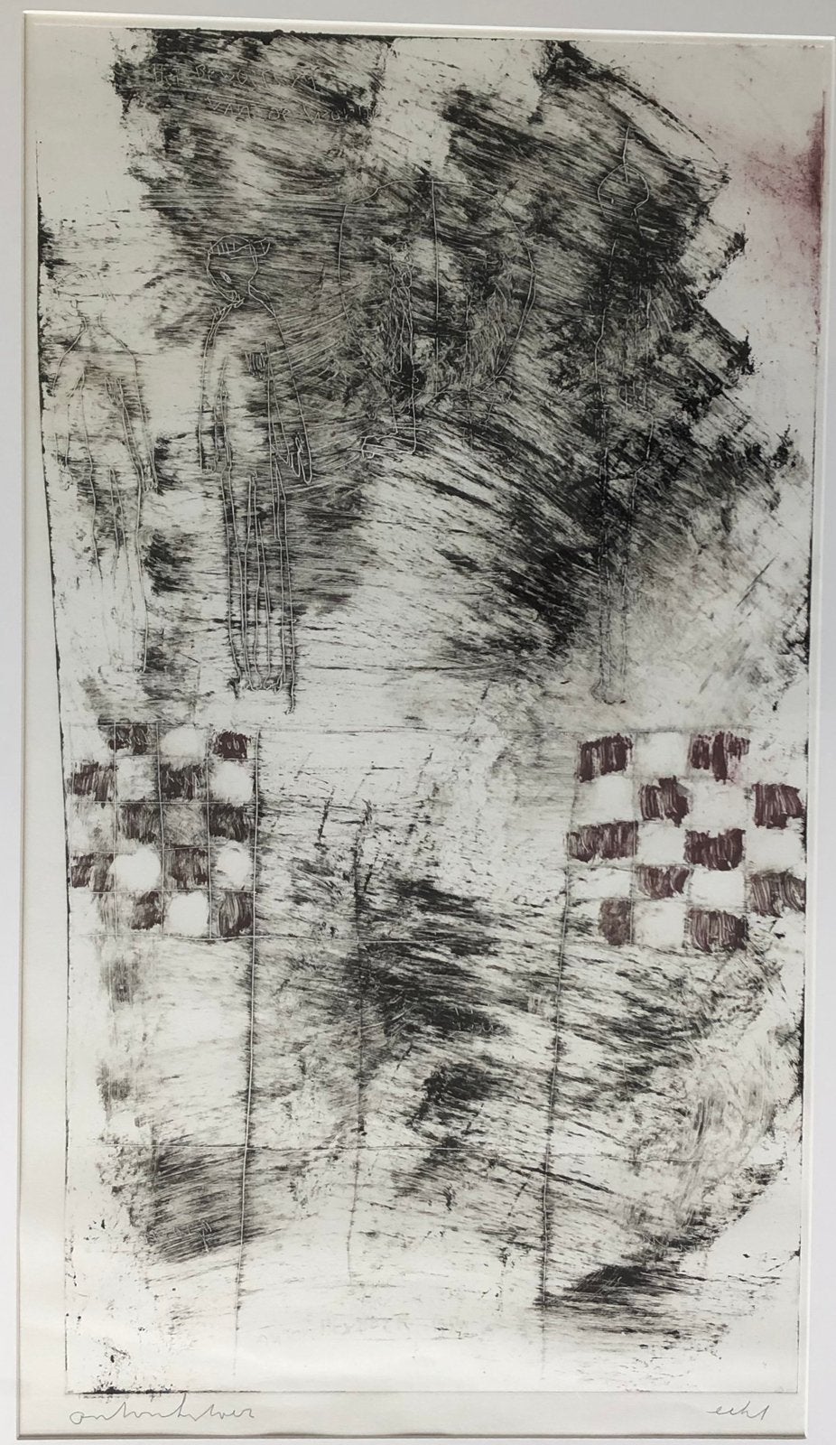 Anton Heyboer; zeer grote ets in fraaie lijst, nu 795,=, Antiek en Kunst, Ophalen