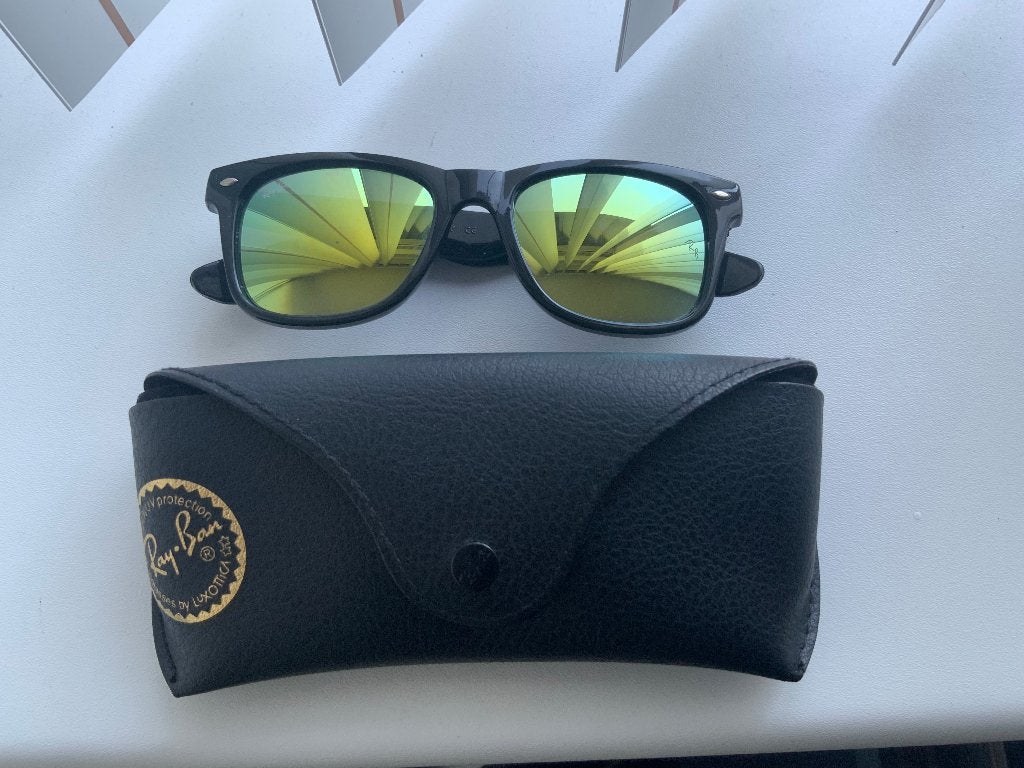 Ray Ban Wayfarer Classic - Ray-Ban Heren Zonnebril - RayBan, Zonnebril, Zwart, Ophalen of Verzenden, Zo goed als nieuw
