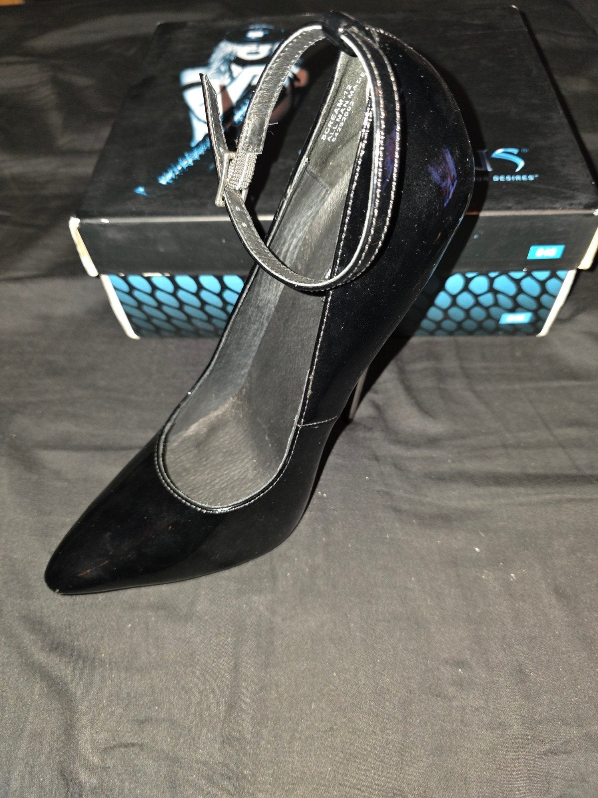 Devious Scream-12 Zwarte Lak Pumps - Maat 41, Ophalen, Pumps, Zwart, Zo goed als nieuw