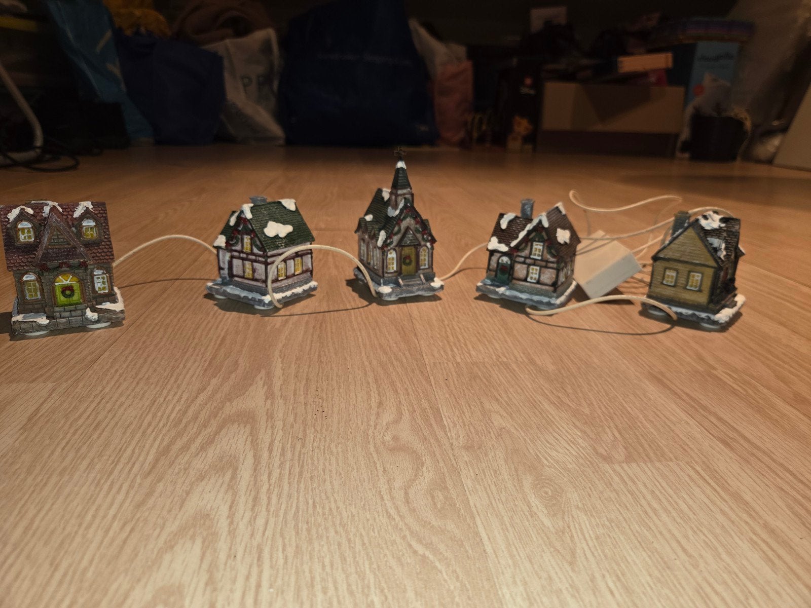 kersthuisjes met verlichting, Diversen, Ophalen of Verzenden, Zo goed als nieuw