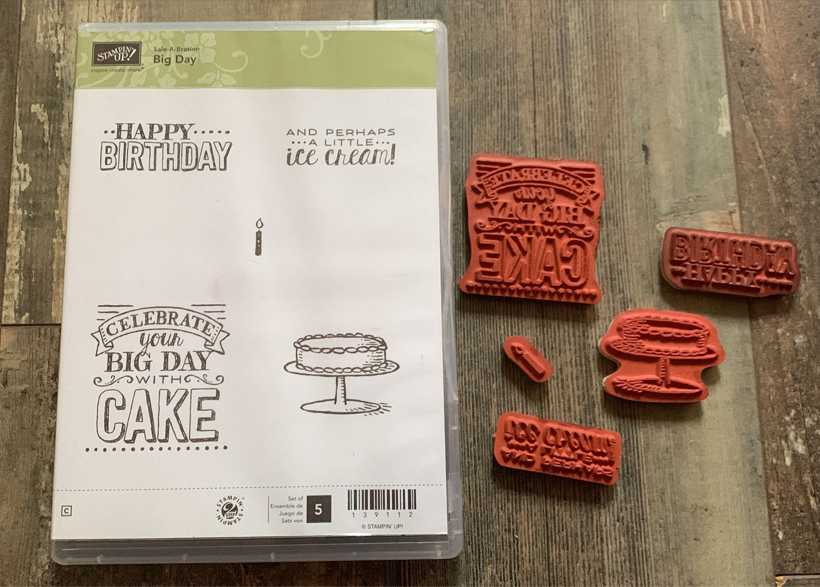 Stampin’up stempel Big Day, Ophalen of Verzenden, Zo goed als nieuw, Clearstamp