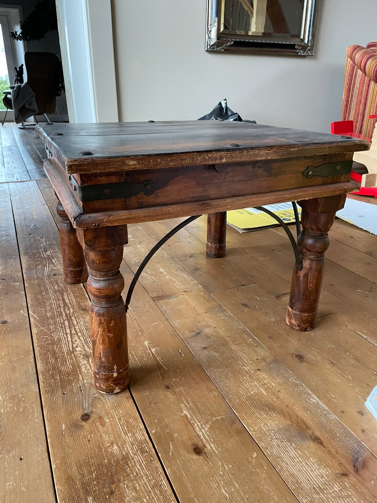 Houten salontafel / bijzet tafel, Ophalen, Gebruikt, 50 tot 100 cm, Minder dan 50 cm