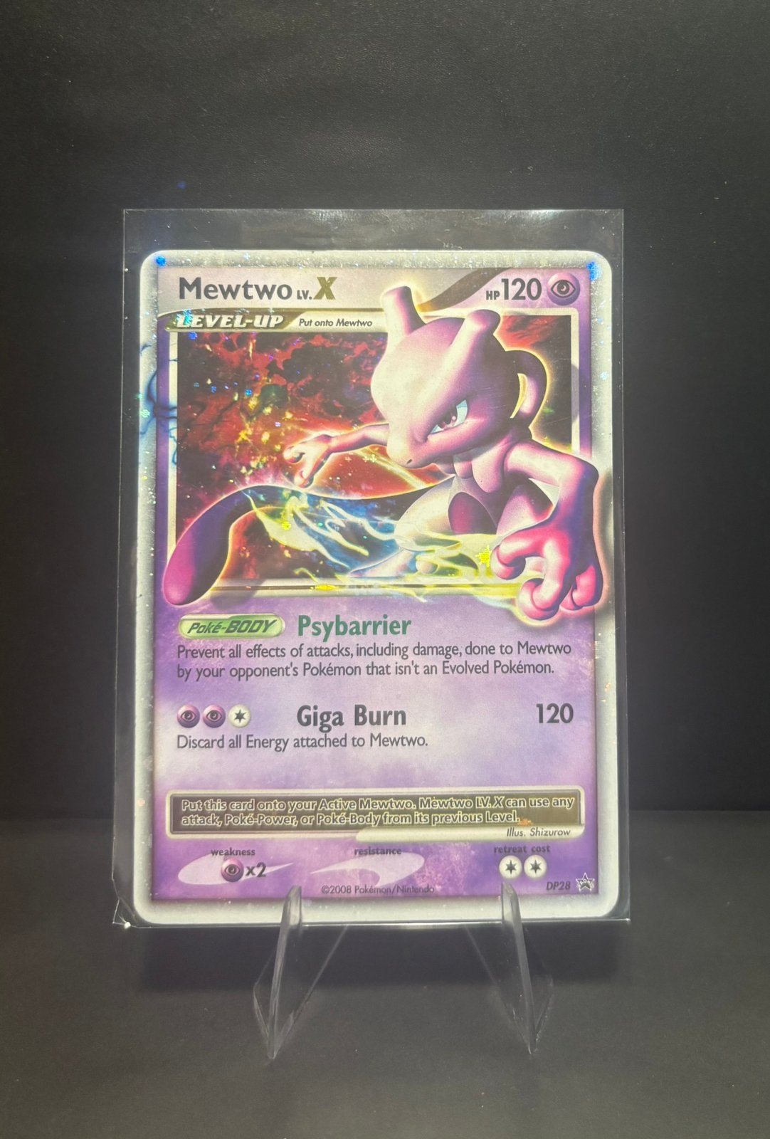 Mewtwo lv. X dp 28 promo diamond & pearl promos holo rare, Ophalen of Verzenden, Zo goed als nieuw