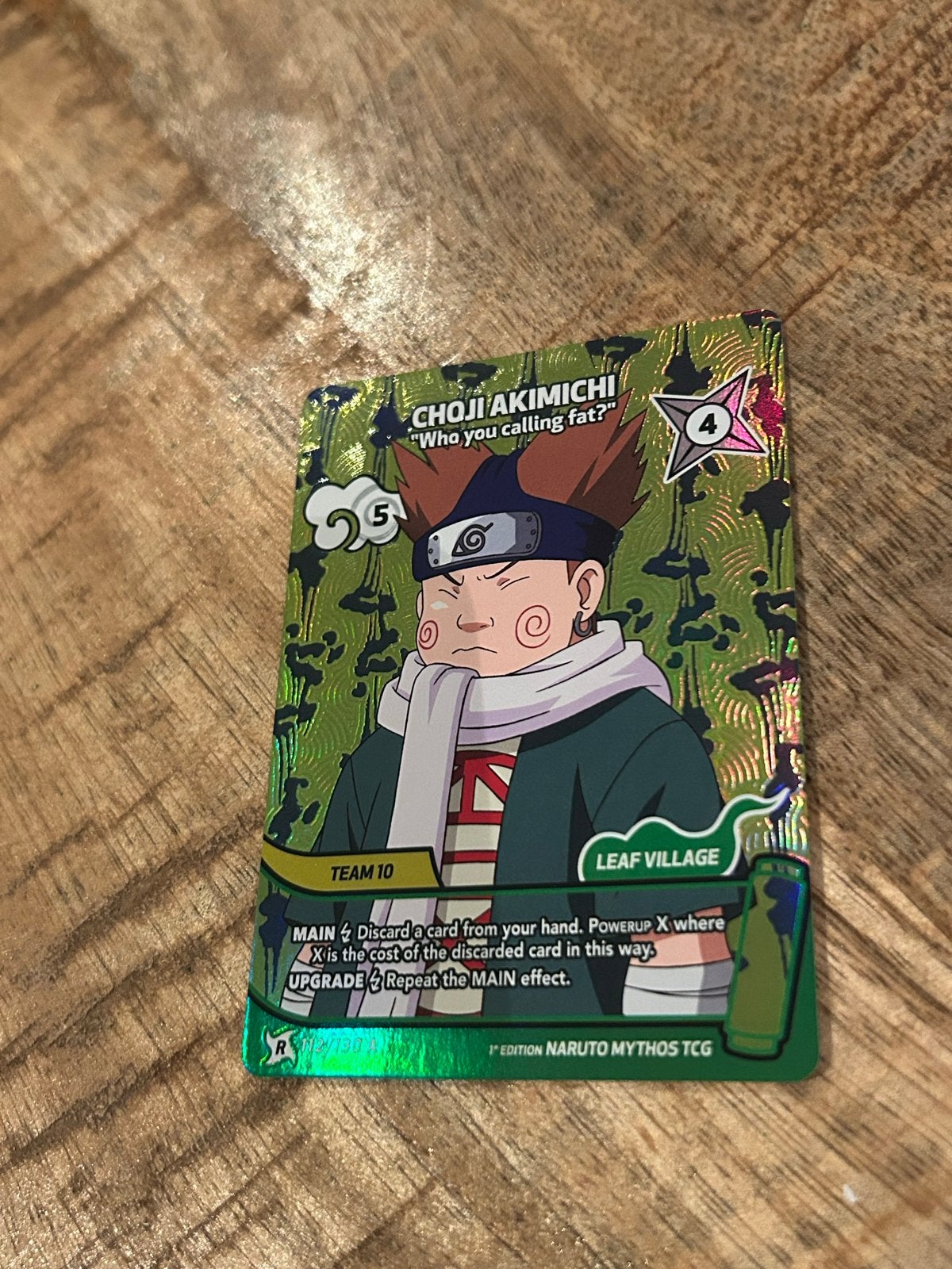 Naruto Choji Akimichi 112/130 1st Edition Pack Fresh, Ophalen of Verzenden, Zo goed als nieuw