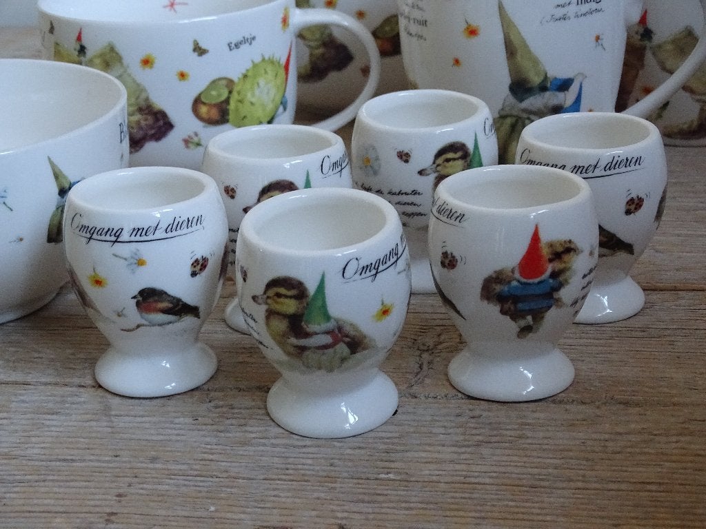 Servies Rien Poortvliet, KABOUTER, zo goed als nieuw, Huis en Inrichting, Keuken | Servies, Overige merken, Overige typen, Ophalen of Verzenden
