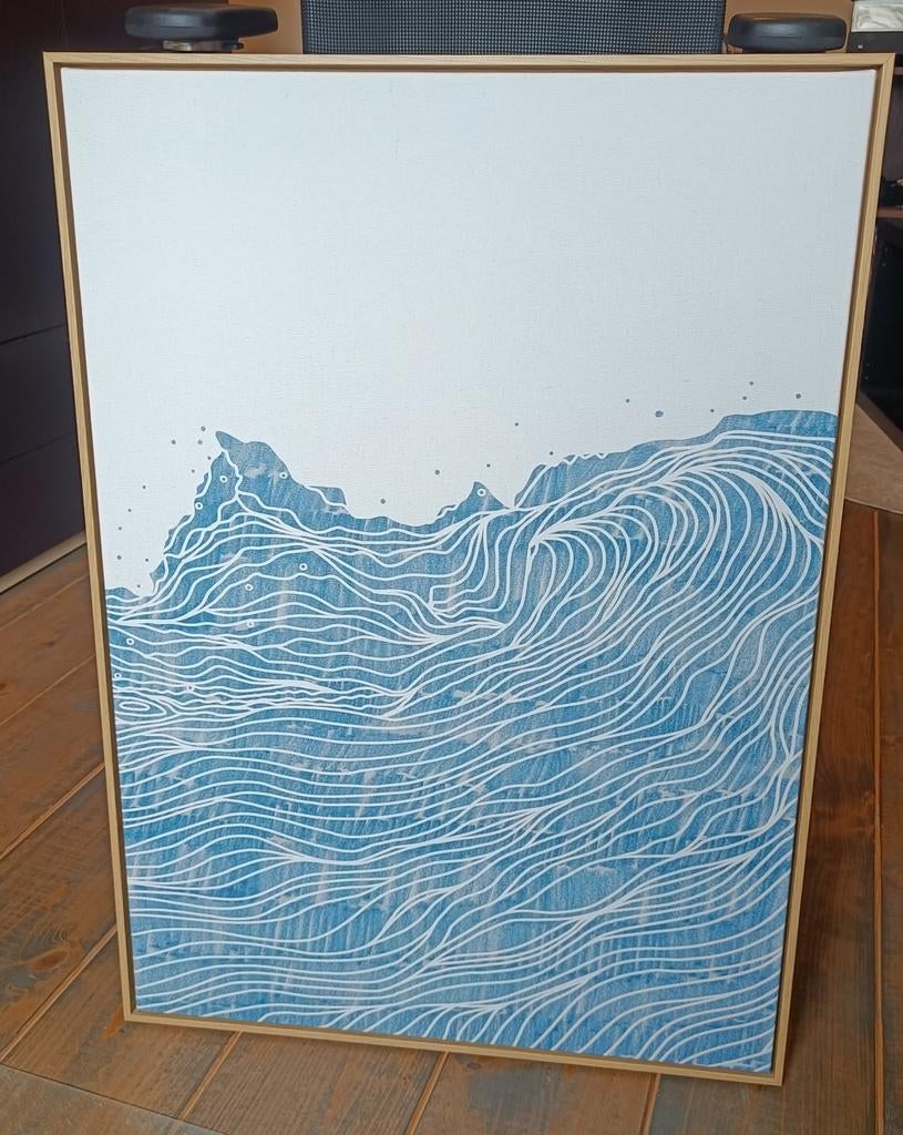 Ikea Blodfläder print/kunstwerk, Ophalen, Decoratieobject, Zo goed als nieuw, Blauw