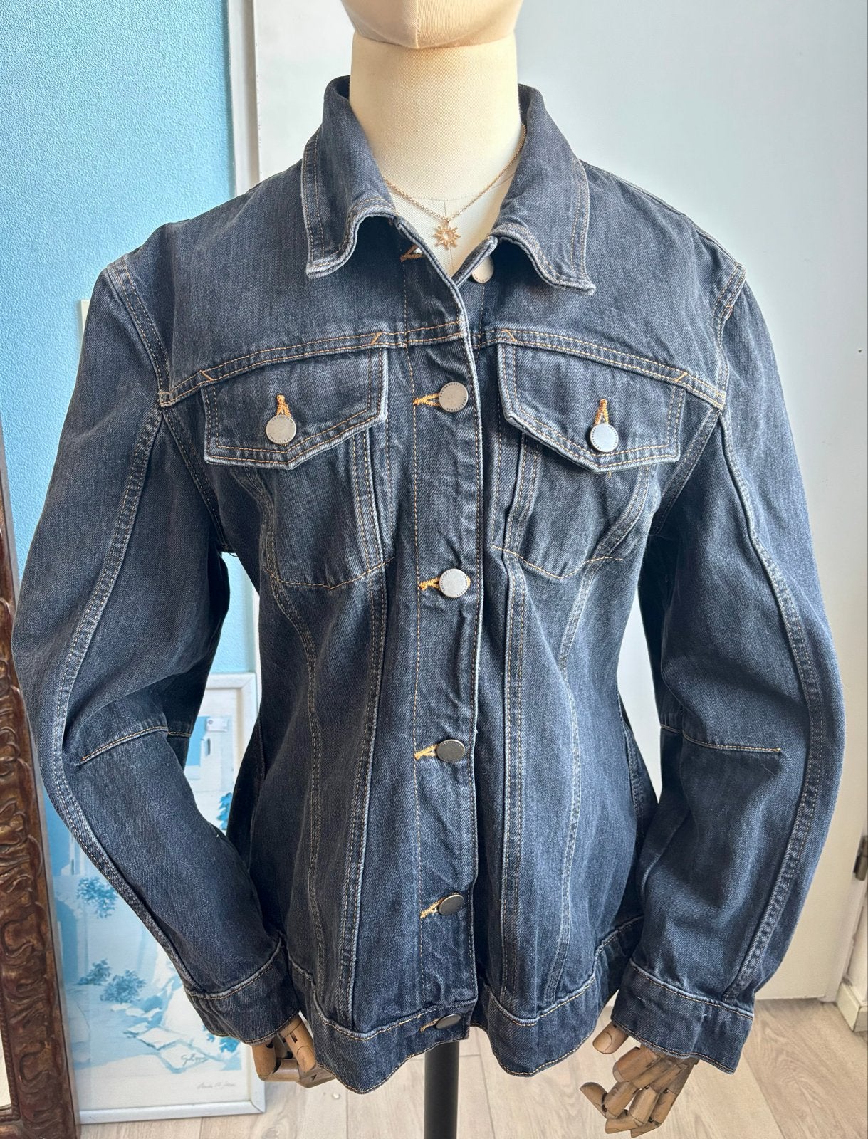 ZARA Denim Spijkerjas Marine Blauw L, Ophalen of Verzenden, Zo goed als nieuw, Maat 46/48 (XL) of groter, Zwart