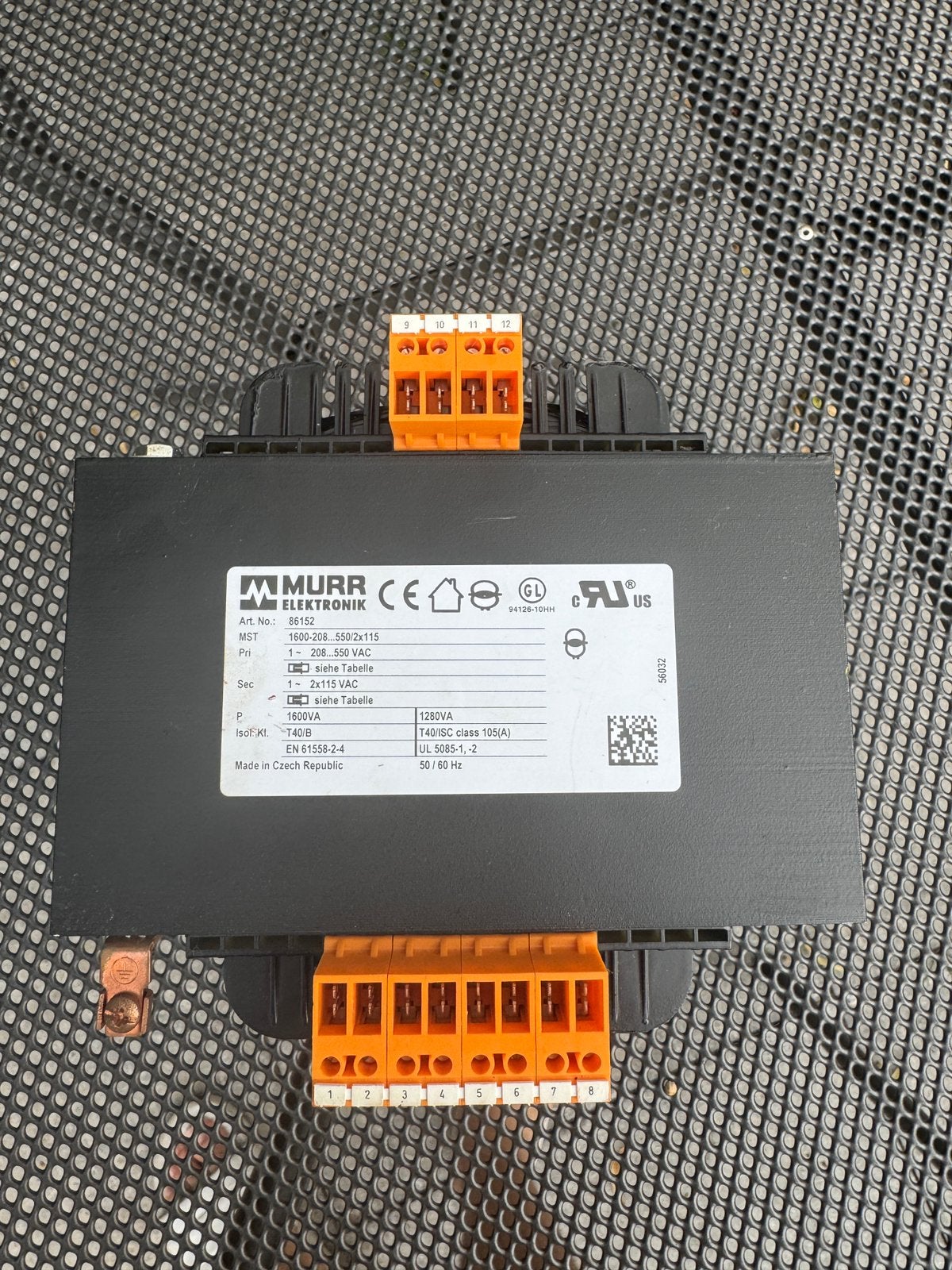 Murrelektronik MST 1600VA Transformator 208-550V, Ophalen of Verzenden, Gebruikt, Overige typen
