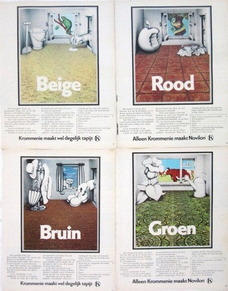 75+ vintage advertenties reclames meubel interieur 74-6 huis, Ophalen of Verzenden, Gebruikt, Overige typen