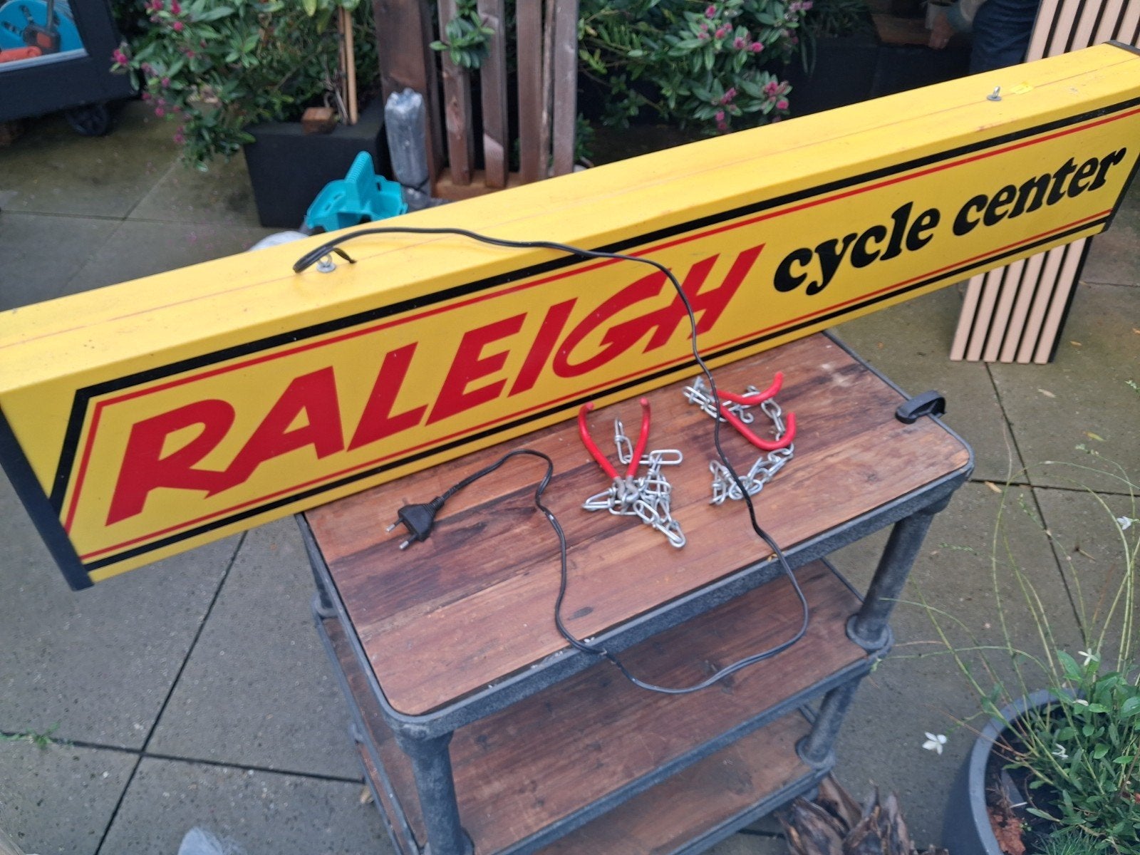 Vintage Raleigh Cycle Center Lichtbak - Joop Zoetemelk, Ophalen of Verzenden, Gebruikt, Lichtbak of (neon) lamp