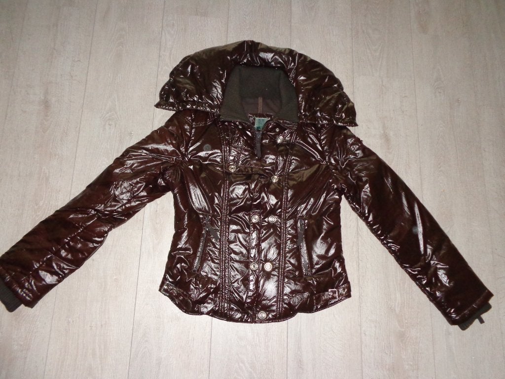 bruine dameswinterjas van DEPT, maat L, Ophalen of Verzenden, Gedragen, Maat 42/44 (L), Bruin