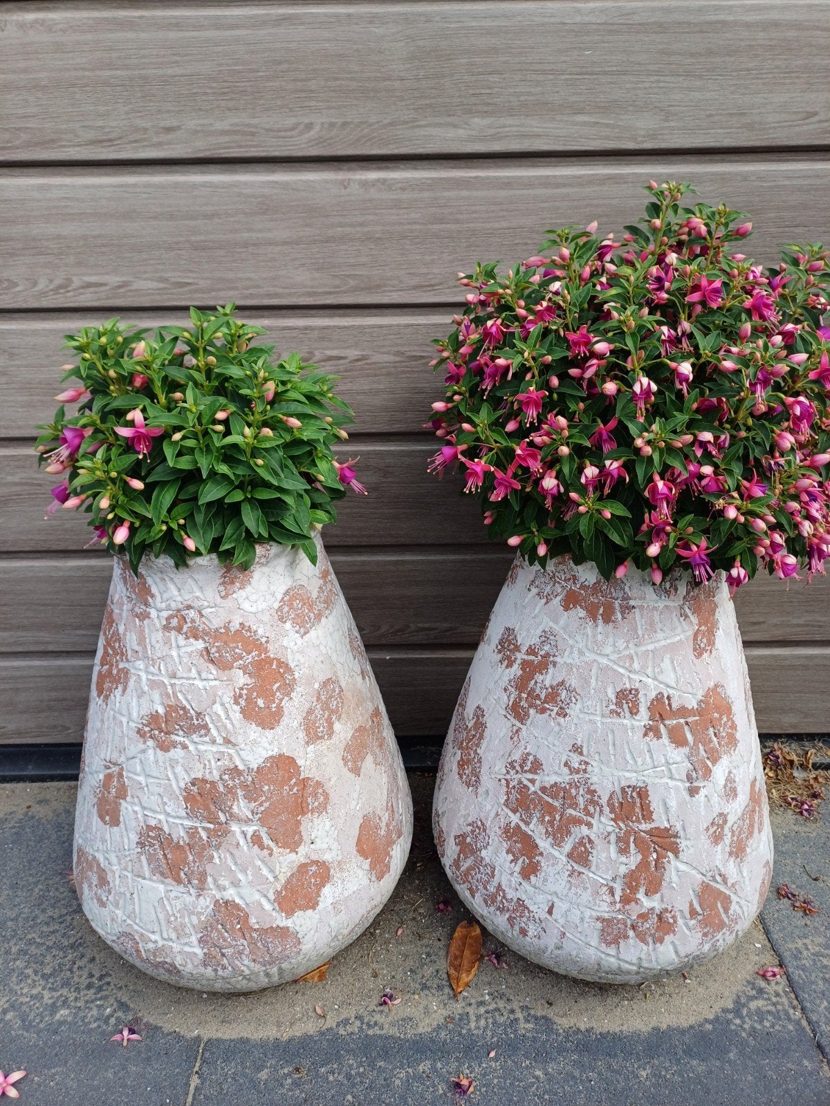 Zware rustieke terracotta bloempotten, Ophalen, Overige materialen, Gebruikt, Rond