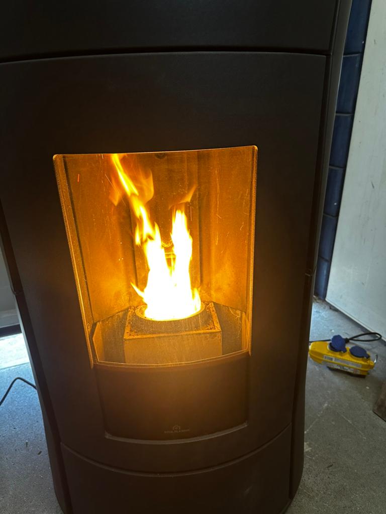 Pelletkachel van het topmerk Edilkamin, Huis en Inrichting, Ophalen, Overige brandstoffen, Zo goed als nieuw, Pelletkachel