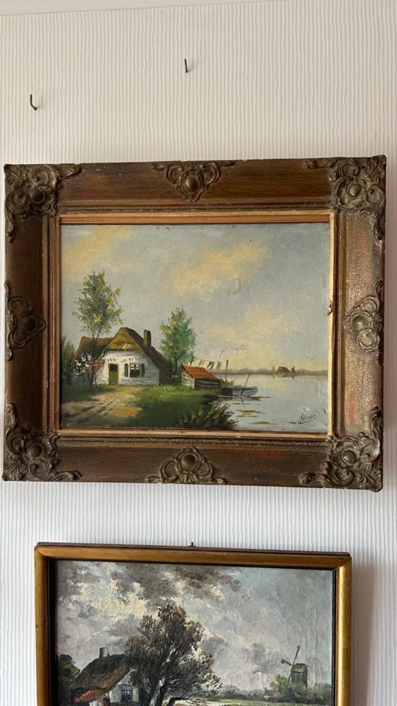 Schilderij van Reinders - Hollands Landschap, Antiek en Kunst, Ophalen