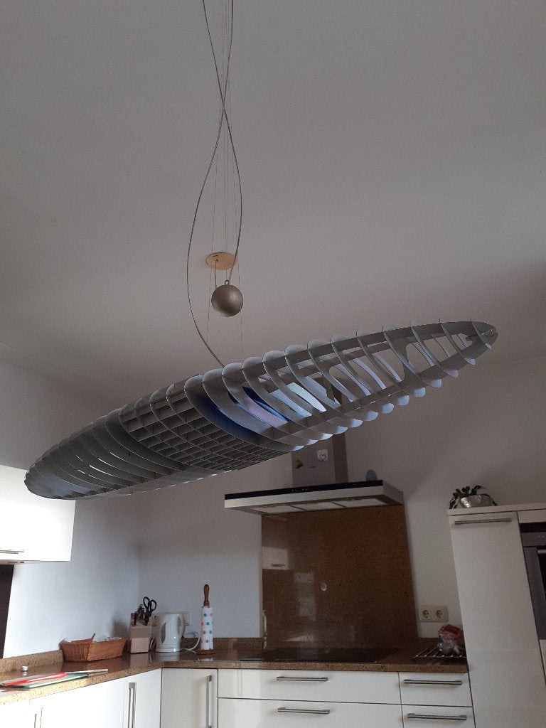 plafondlamp, Ophalen, Zo goed als nieuw, Metaal, Modern klassiek