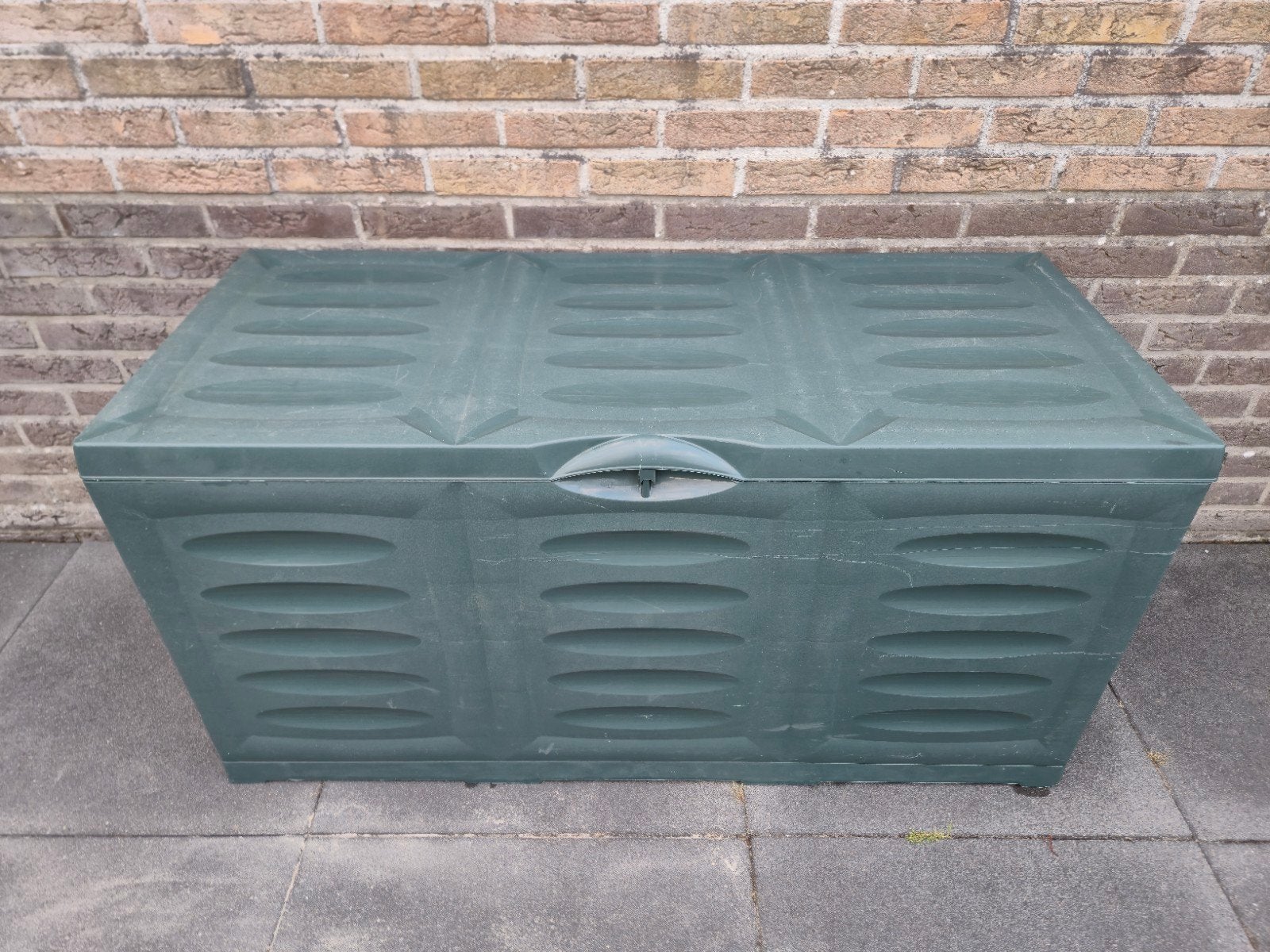 Kussen opbergbox kunststof met deksel, Tuin en Terras, Tuinmeubel-accessoires, Ophalen of Verzenden, Gebruikt
