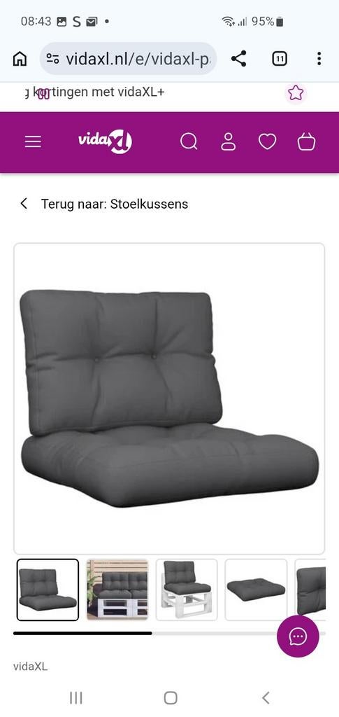 Pallet / lounge / zitkussens zwart madison, Ophalen of Verzenden, Nieuw