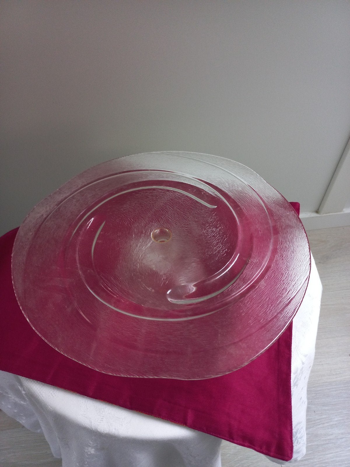 Taartschaal Glas, Huis en Inrichting, Ophalen of Verzenden, Rond, Glas