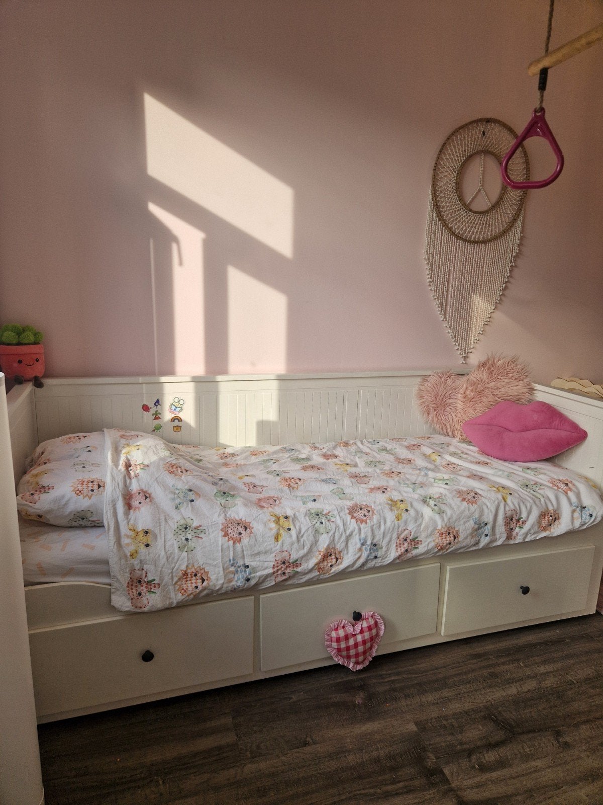 IKEA HEMNES Bed met 3 lades - uitschuifbaar 1- of 2-perso, Ophalen, Wit, Tweepersoons, 80 cm