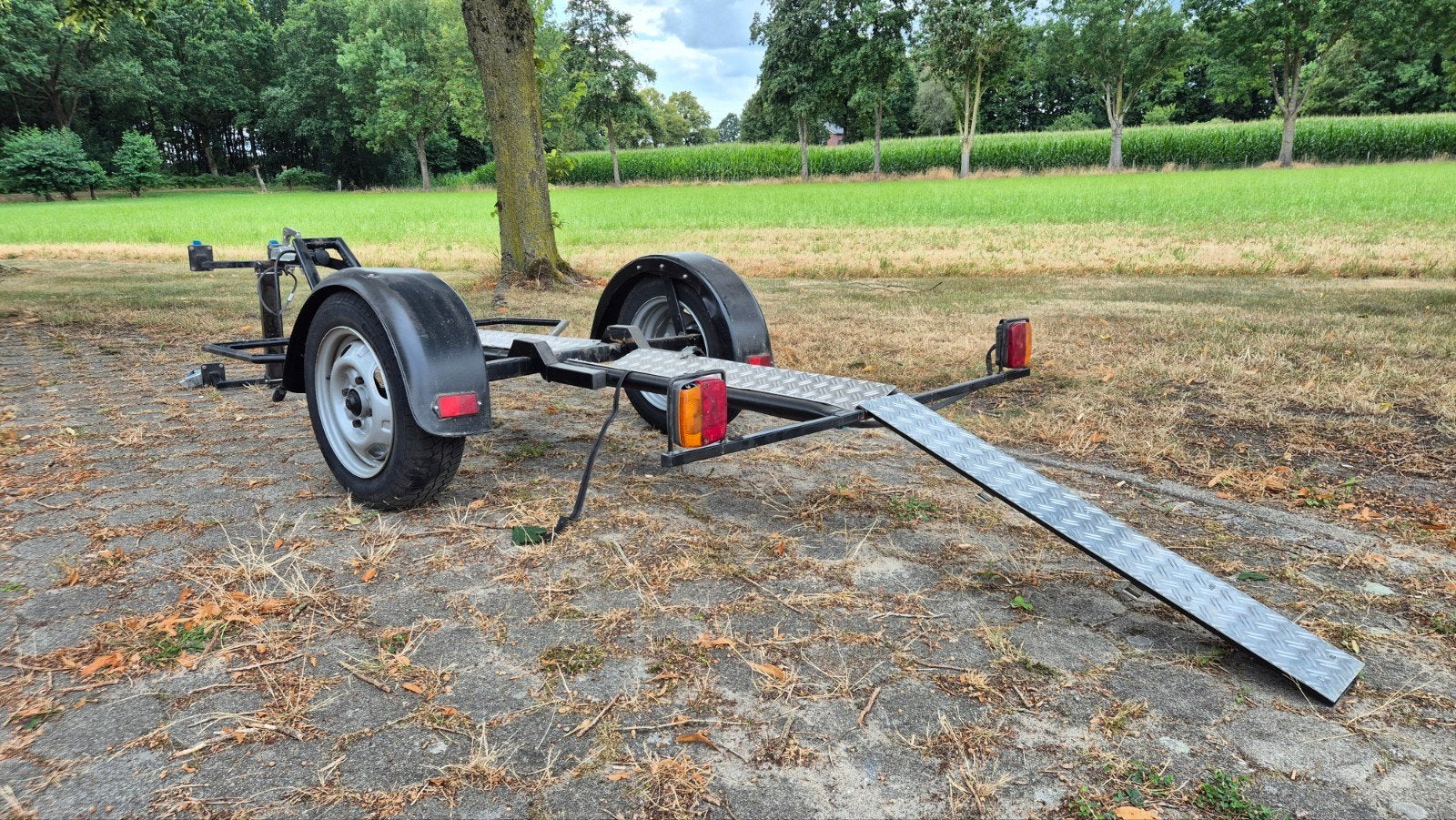 Opvouwbare aanhanger voor crossmotor, Ophalen, Gebruikt
