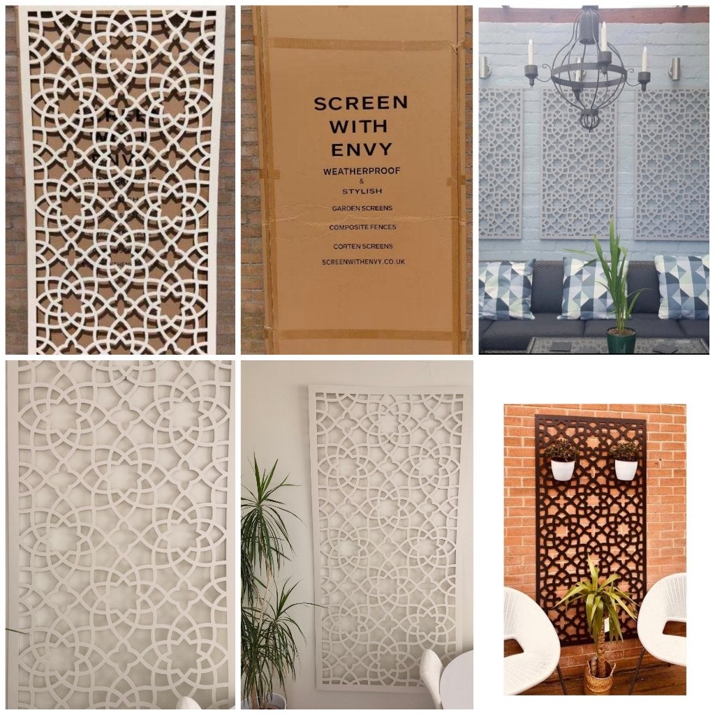 Alhambra Screen with Envy scherm 180x90 (cream) In-/Outdoor, Ophalen, Minder dan 100 cm, 150 tot 200 cm, Composiet