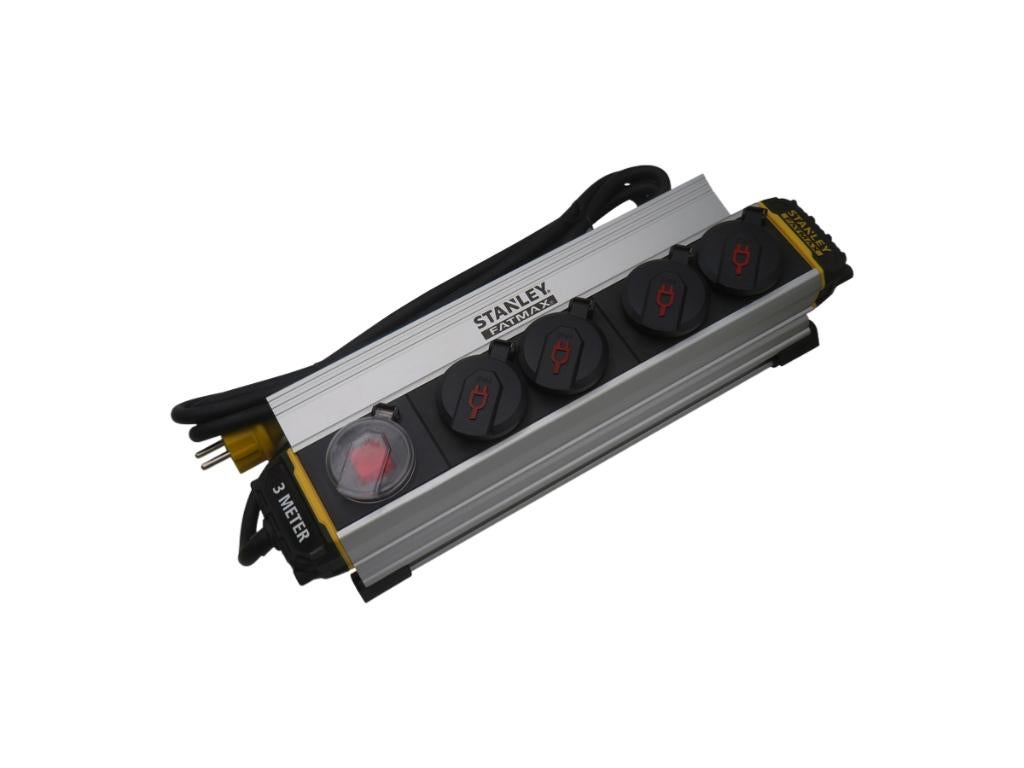 Stanley FatMax Stekkerdoos 4-voudig met Klem, Ophalen, Nieuw, Overige typen