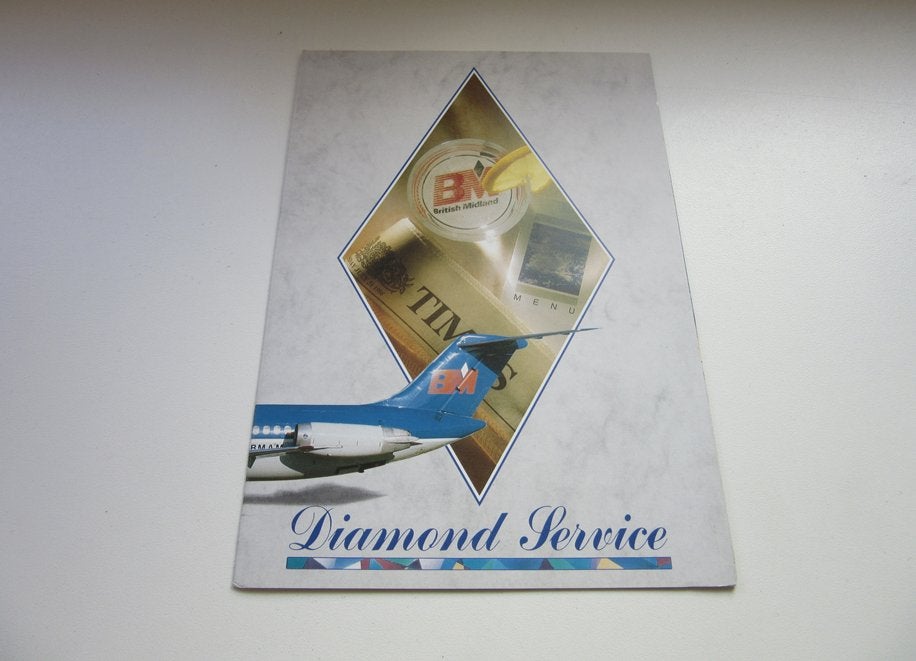BM British Midland brochure diamond service, Verzenden, Zo goed als nieuw, Overige typen