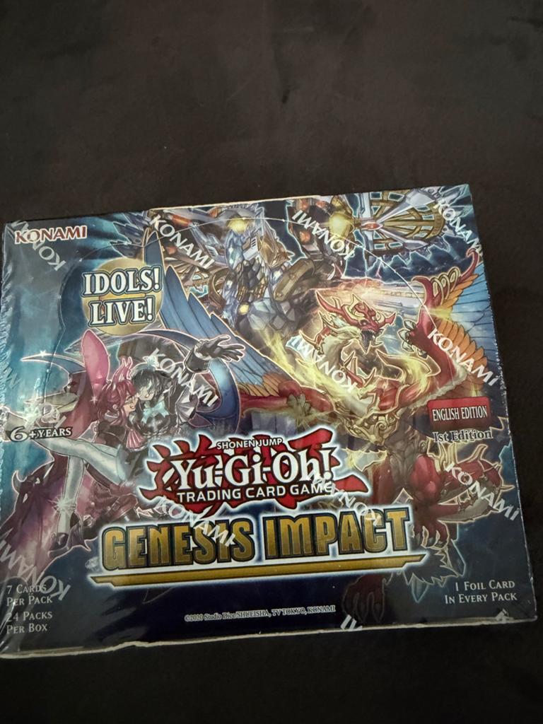 Yu-Gi-Oh! Genesis Impact Boosterbox (Engels, 1st Edition), Ophalen of Verzenden, Zo goed als nieuw, Boosterbox, Foil