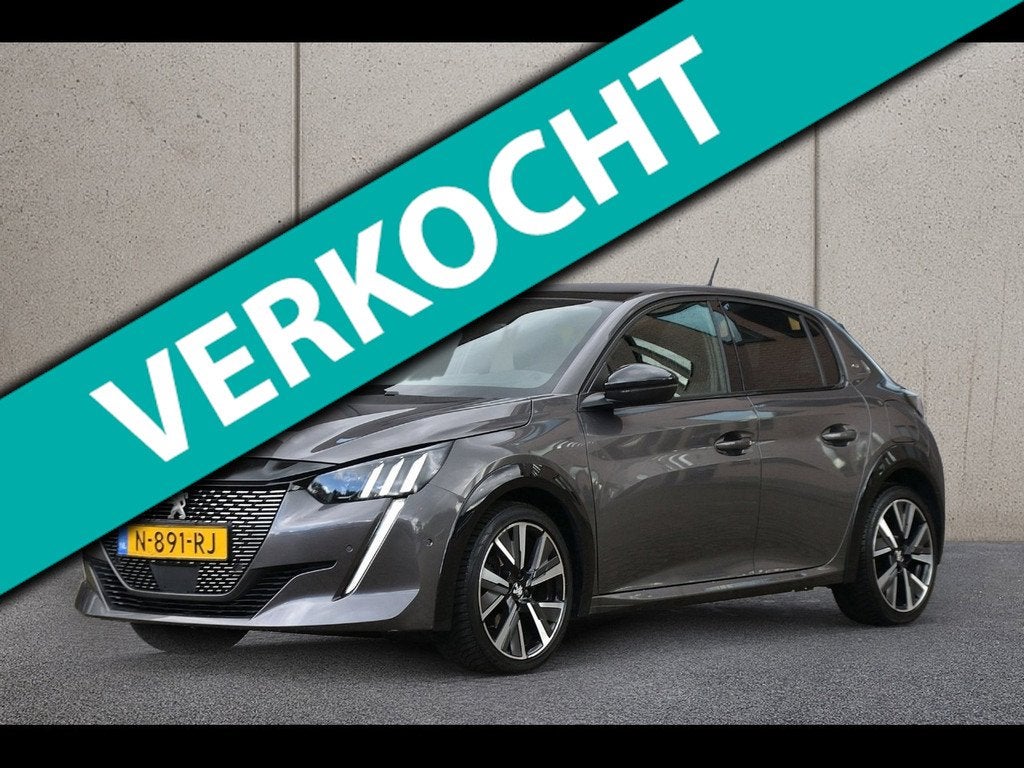 Peugeot 208 1.2 PureTech 100PK GT-line | Panoramadak | Clima, Voorwielaandrijving, 101 pk, Gebruikt, Leder en Stof