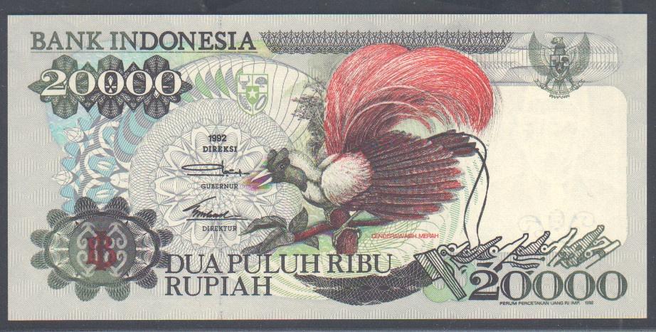 Indonesia 20.000 Rupiah 1992.1992, Verzenden, Zuidoost-Azië, Los biljet