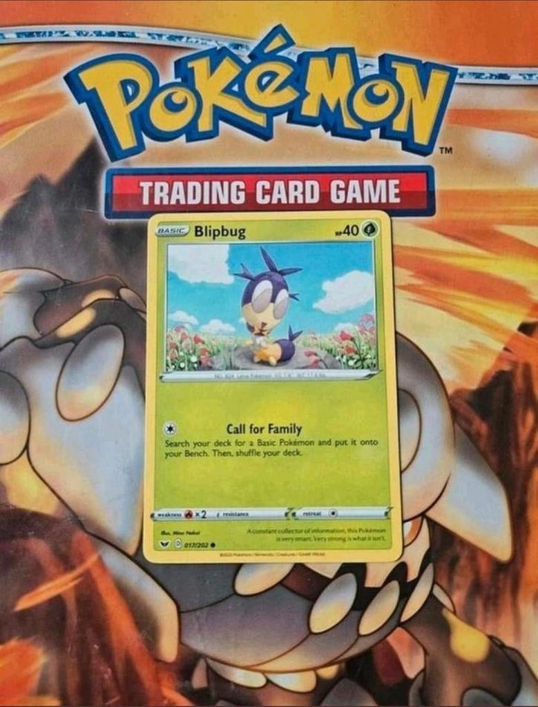 Blipbug 017/202 Sword&Shield base set pokemon kaart nm, Ophalen of Verzenden, Zo goed als nieuw, Losse kaart