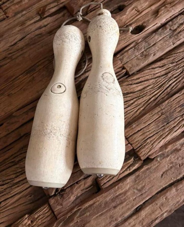 Prachtige Vintage Bowling Pins / KegelsMassief Hout, Ophalen of Verzenden